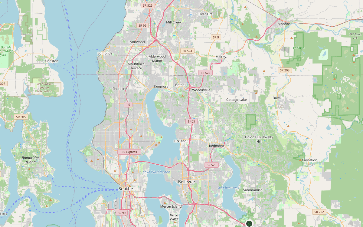 Map of our chimney service area across King County, WA