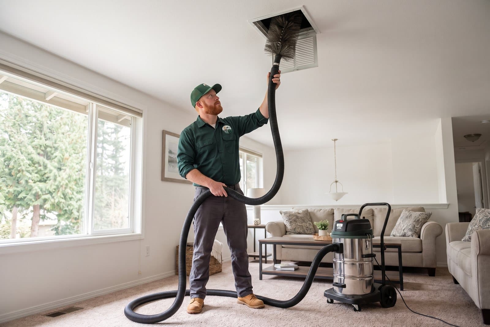 Residential air duct cleaning