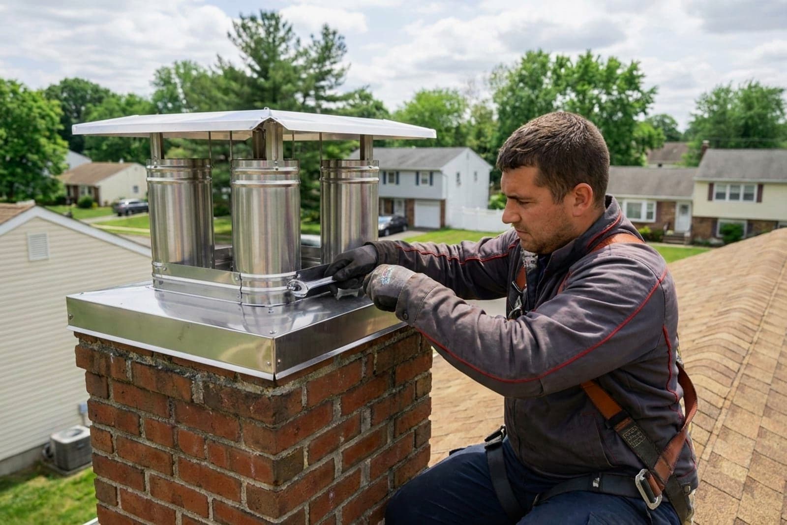 Chimney Cap Installation in Washington — stainless steel chimney cap installation