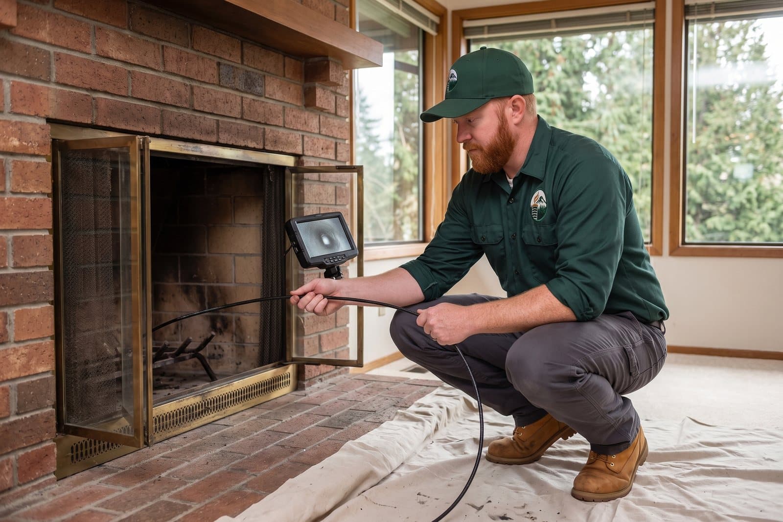 Chimney inspection with a flue camera