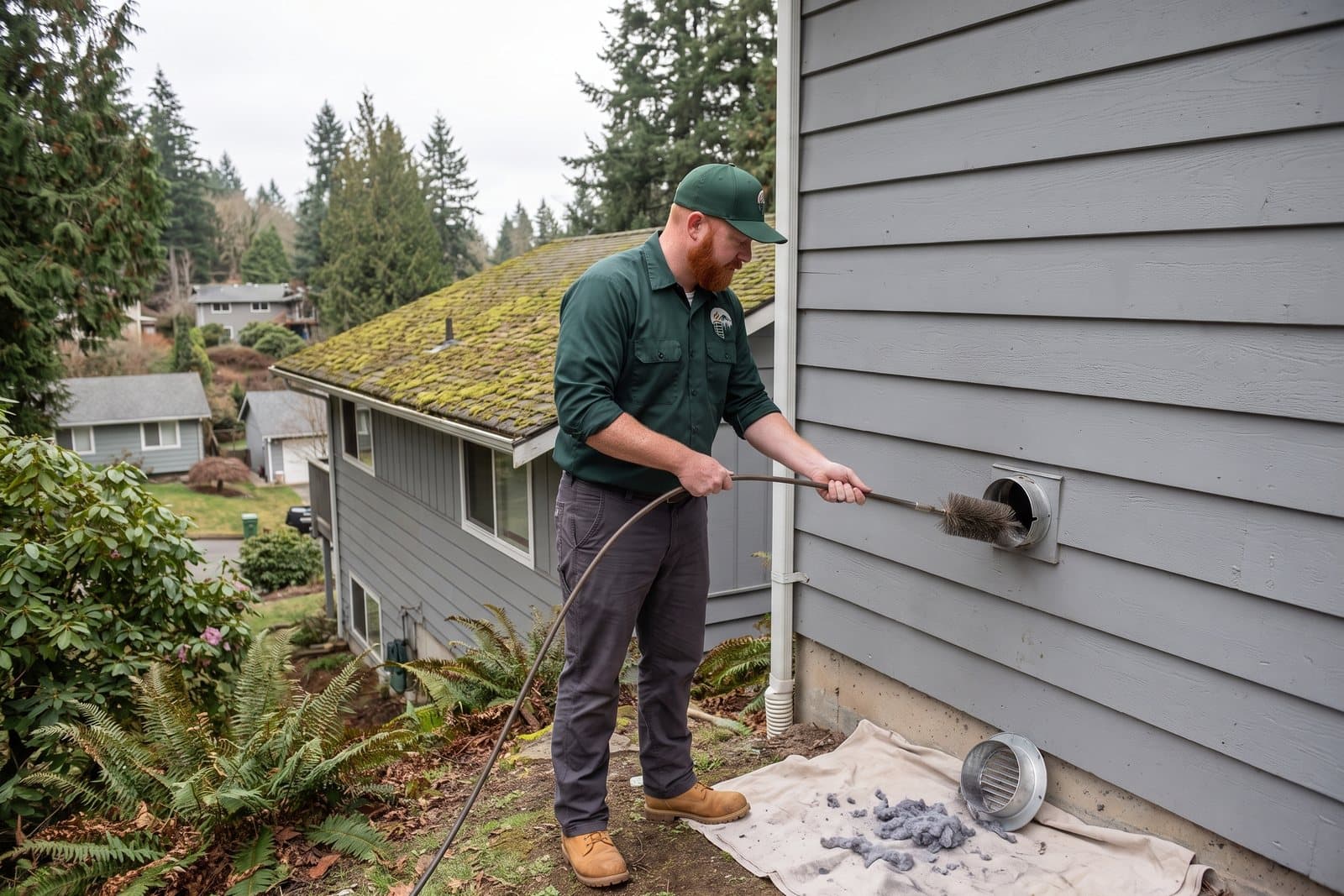 Dryer vent cleaning to prevent fire hazards